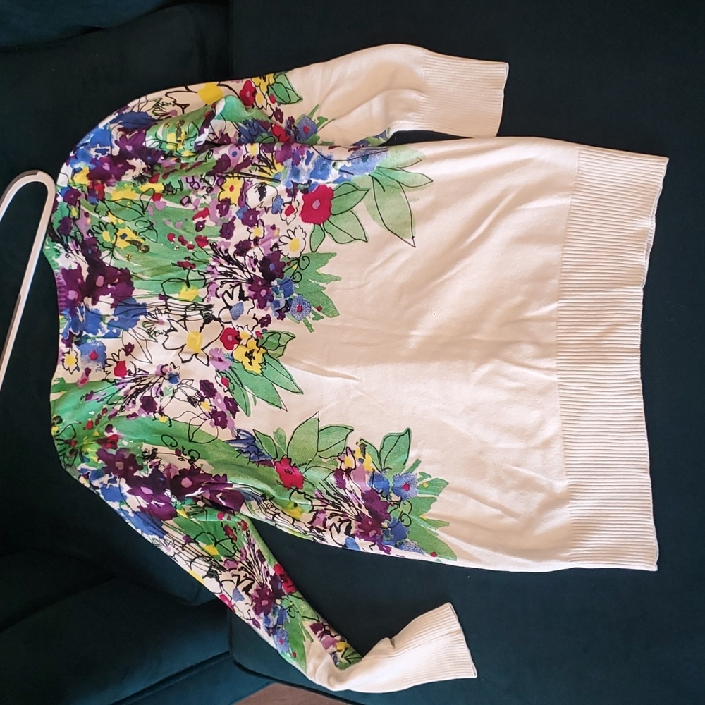 Victor Alfaro silk blend floral cardigan - Picture 2 of 3